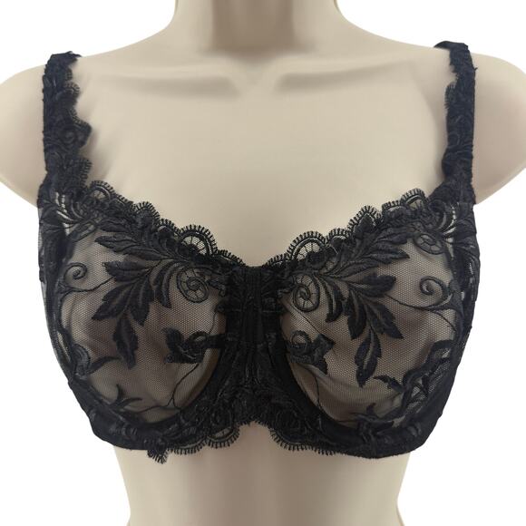 Soma Black Sensuous  Lace Unlined Bra Womens 36C - Picture 1 of 6